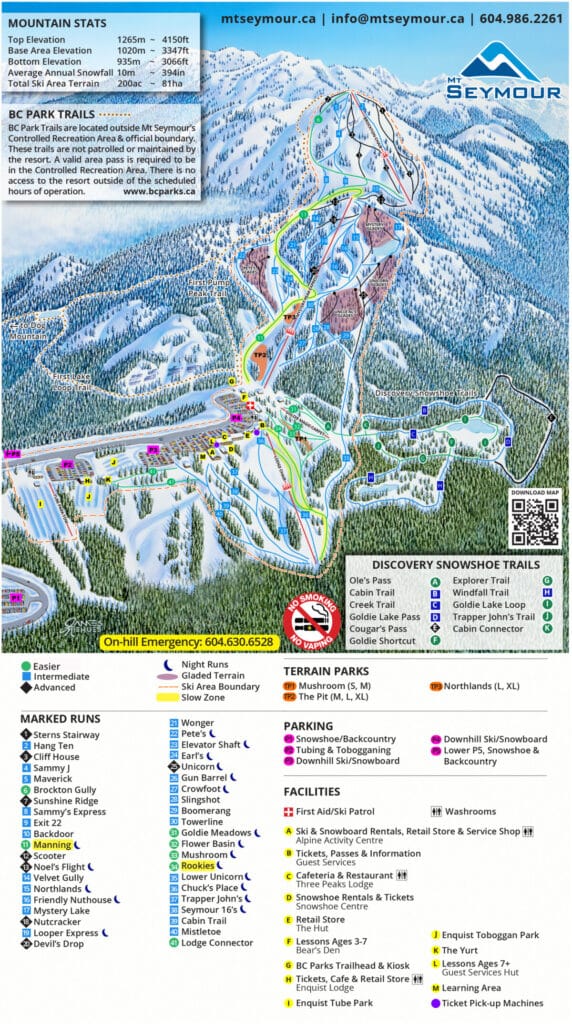Mt Seymour Trail Map 24_25
