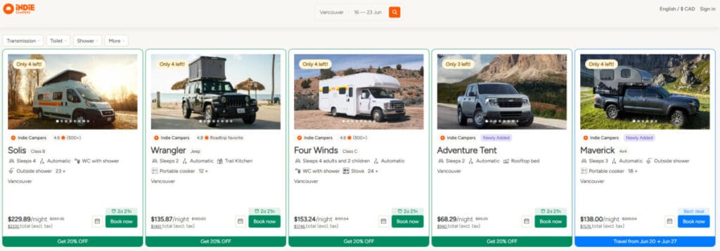 캐나다 밴쿠버 캠핑카 렌트 예약하고 여행 즐기기 (feat. CanaDream RV, iNDiE Campers, RVezy) - 2025편 14 How to rent Canada Vancouver Camping Car (13)